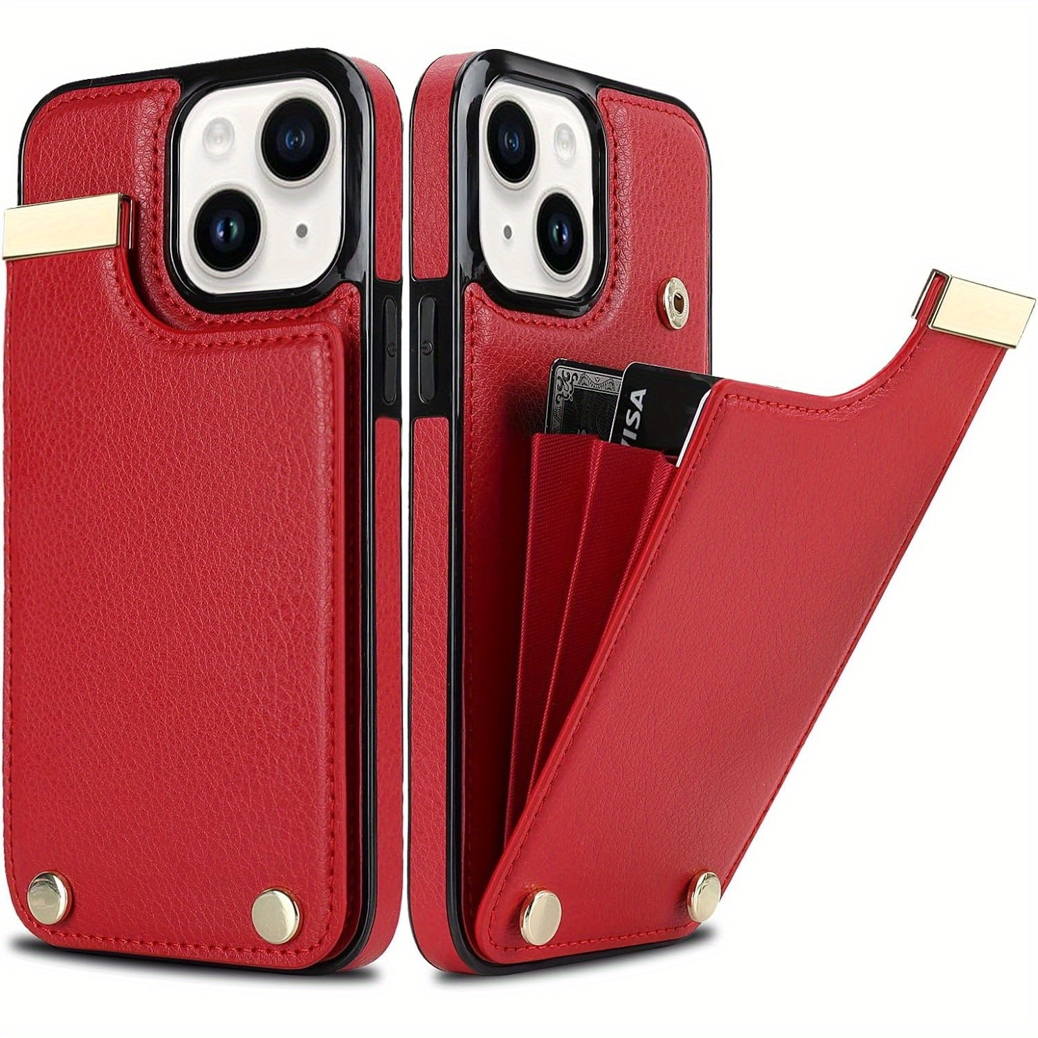 For Iphone 15 Pro Max Case Wallet With Card Slots, For Iphone15pro Pu  Leather Zipper Flip Cover With Wrist Strap Phone Protective Case Iphone  14pro Wallet Case For Iphone15,iphone15plus,iphone14plus,iphone 13pro - Temu