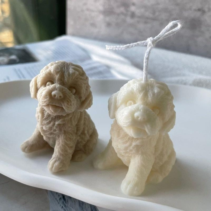 Silicone Mold Teddy Dog Head Craft Wax Mould Animal Shape Candle Mold Candl