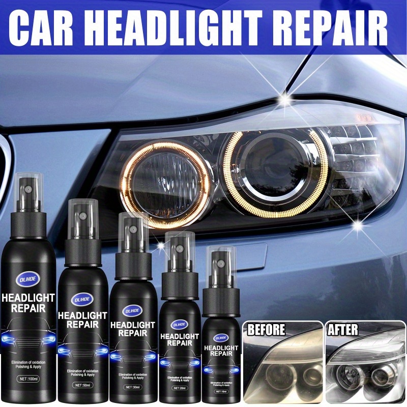Car Light Refurbishment Repair Agent Set Car Headlight Repair Liquid Car  Light Crystal Plating Refurbishment Repair Agent - Temu