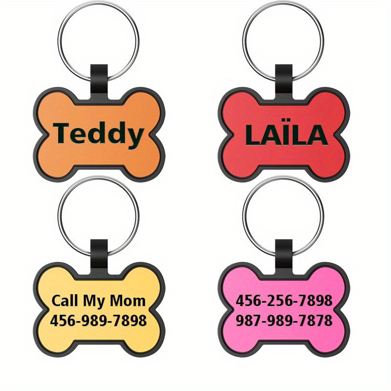 Personalized Pet Silicone Id Tag Customize Double sided - Temu