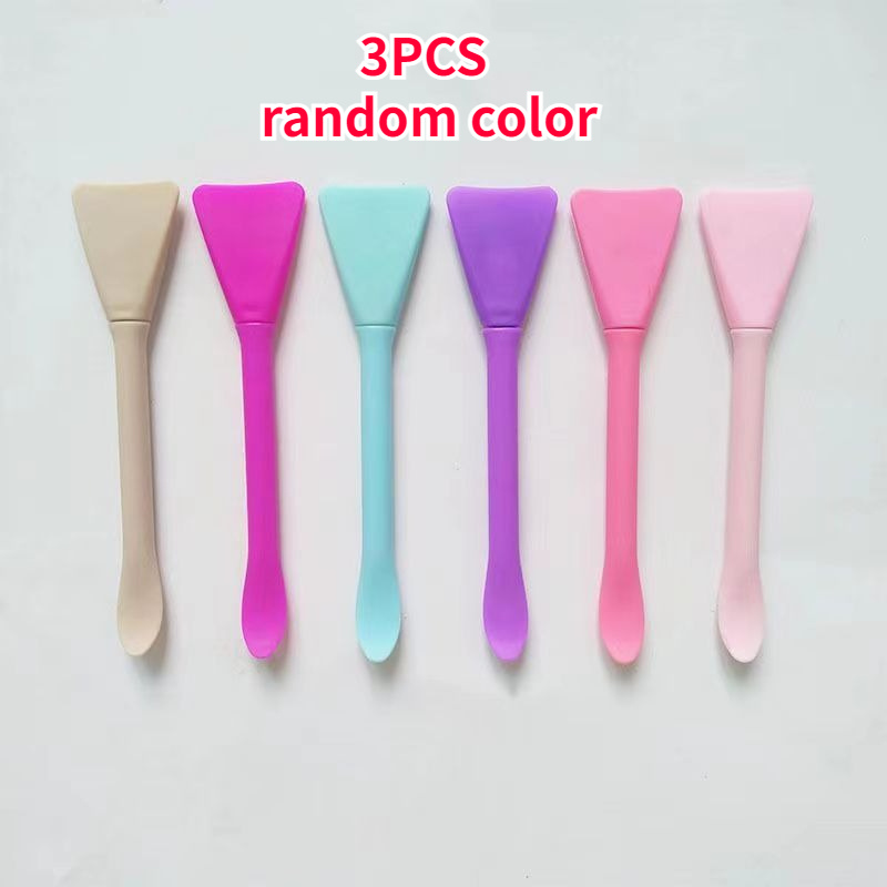 3pcs Random Color Multifunctional Stirring Brushes, Soft Silicone Brushes, Powder Spoon Epoxy Resin Tools For Diy Resin Mold Easy To Clean