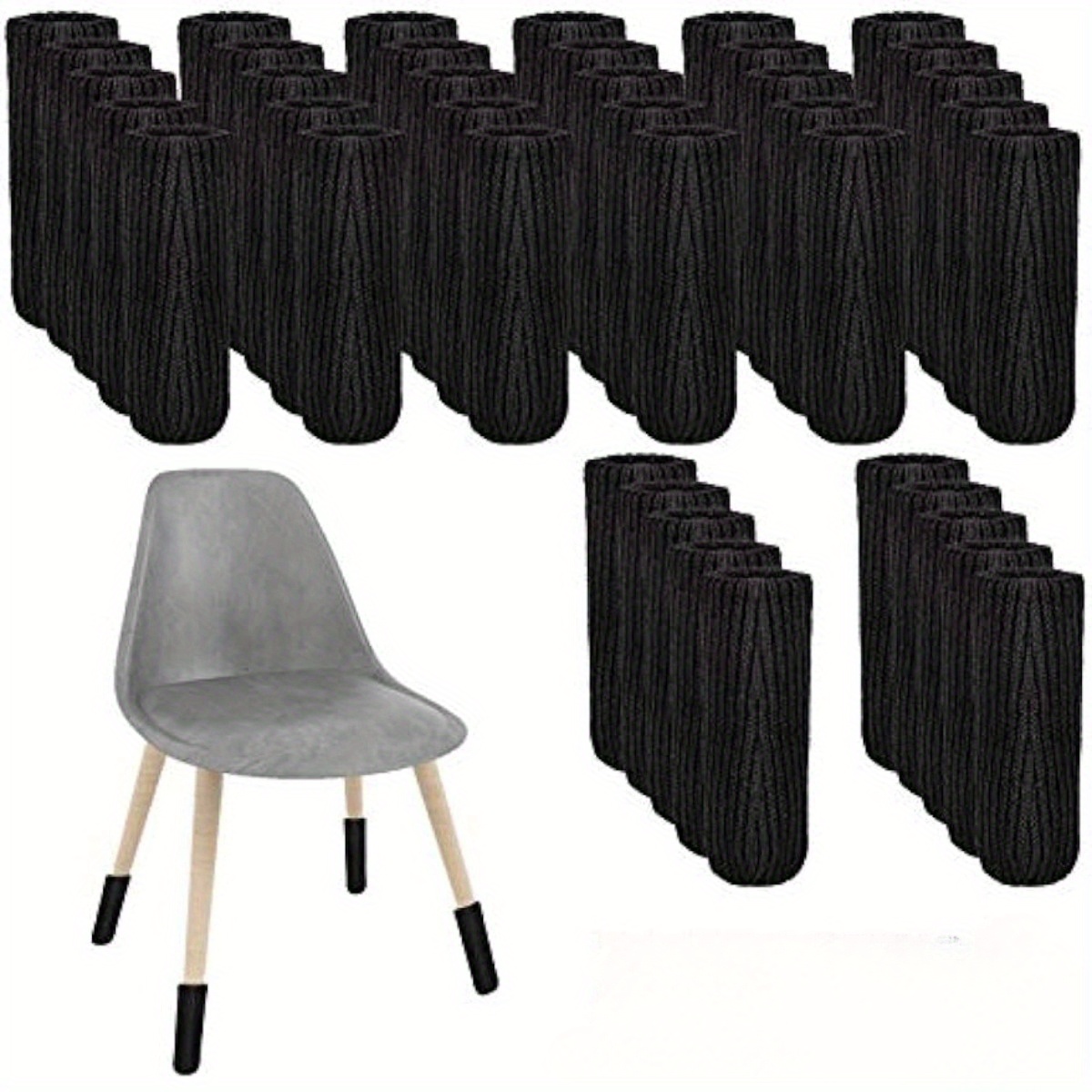 24 protectores de patas para sillas que se adaptan a todas las formas de  sillas.