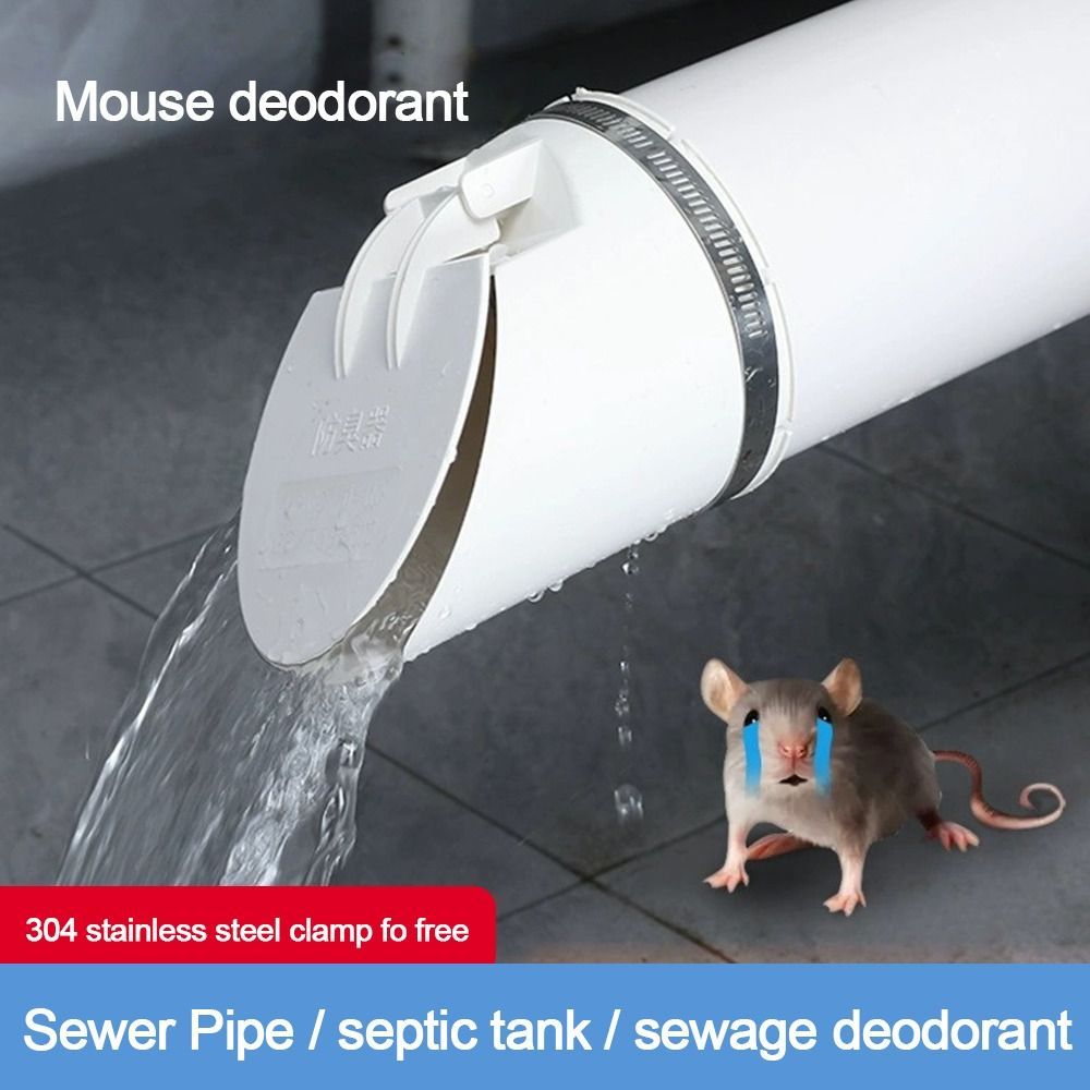 

1pc Anti Odor Drainage Pipe Cover, Mouse Proof Pipe Cap, Multifunctional White Strainer Plug, Bathroom Accessories