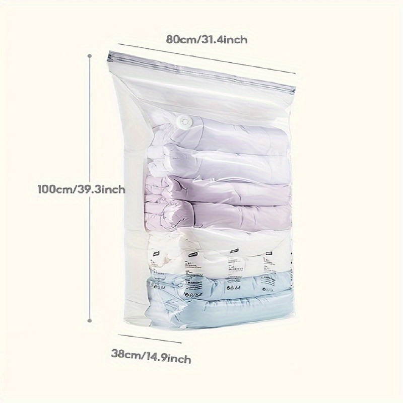 Christmas 100pcs Storage Saving Space Clothes Bags Frosted Plastic