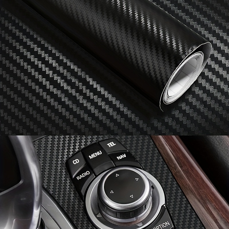 Film voiture noir 5D haute brillance fibre de carbone vinyle