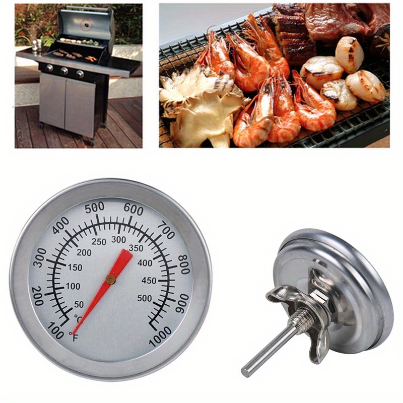 Stainless Steel BBQ Smoker Grill Thermometer | Temperature Gauge For Grilling Tools