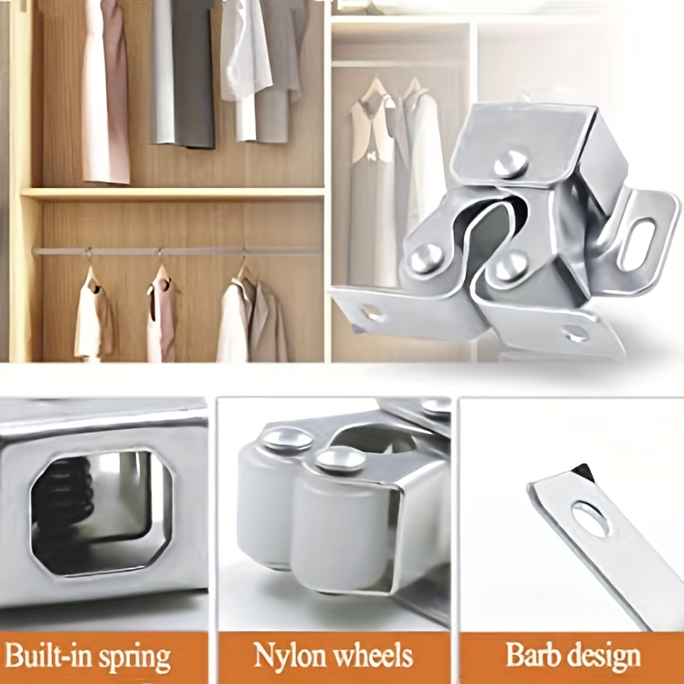 Double Roller Latch Cabinet Door Lock Cabinet Wardrobe - Temu