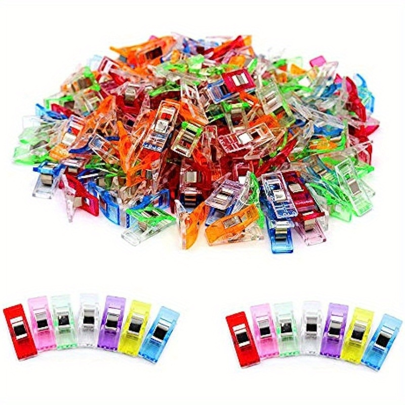 50pcs Sewing Clips Colorful Clips Multipurpose Plastic Craft Crocheting  Knitting Safety Clothing Clips Color Binding Clips Paper