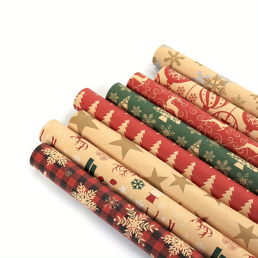 Christmas Gift Wrapping Paper Thickened Christmas Kraft Wrapping Paper  Christmas Tree Elk Gift Box Wrapping Paper, Wrapping Paper, Tissue Paper,  Flower Bouquet Supplies, Gift Wrapping Paper, Flower Wrapping Paper, Gift  Packaging, Weddings