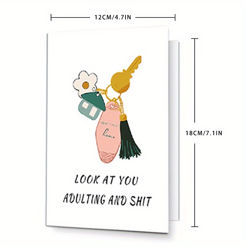 New Home Moving House Card Housewarming Congratulations Funny Humorous Flat