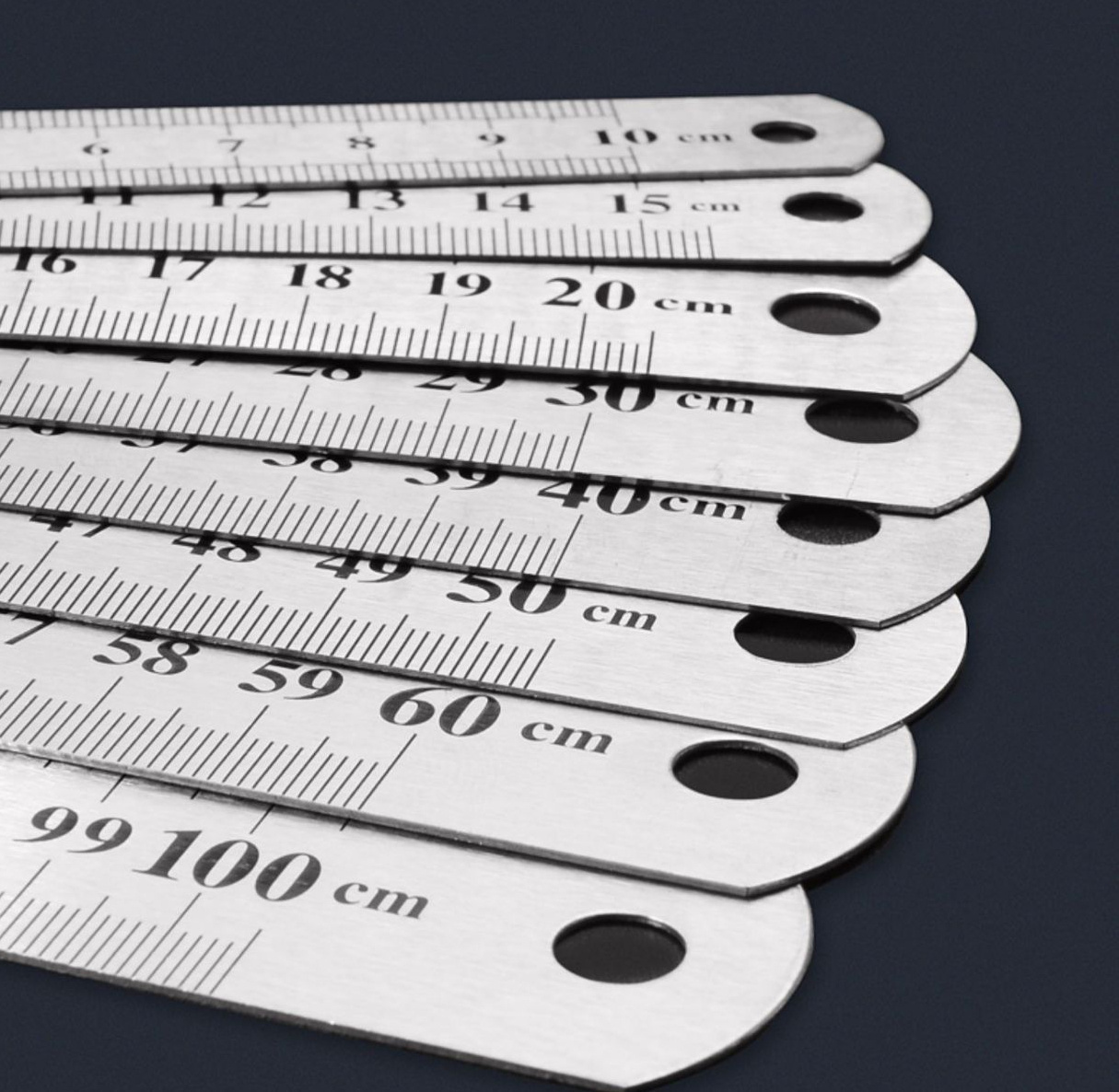 Deli Ruler Steel Ruler Stainless Steel Long Ruler Metal - Temu Bahrain