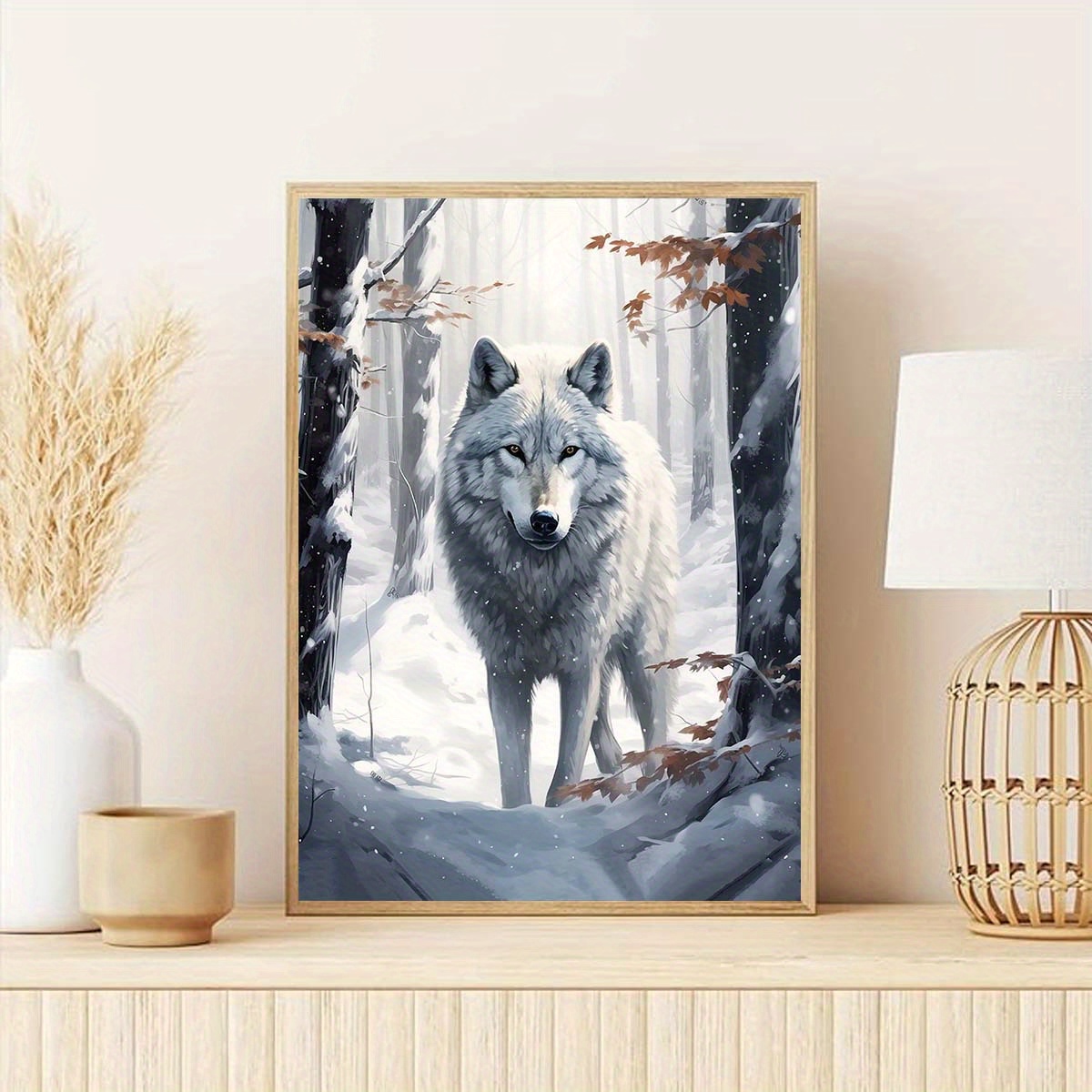 1pc Wolf Diamond Painting Kits, Artificial Diamond Art, Animals 5D DIY Full  Diamond Dots Kits Art For Adults Wall Home Decor, 20x30cm/7.9x11.8inch, Fr