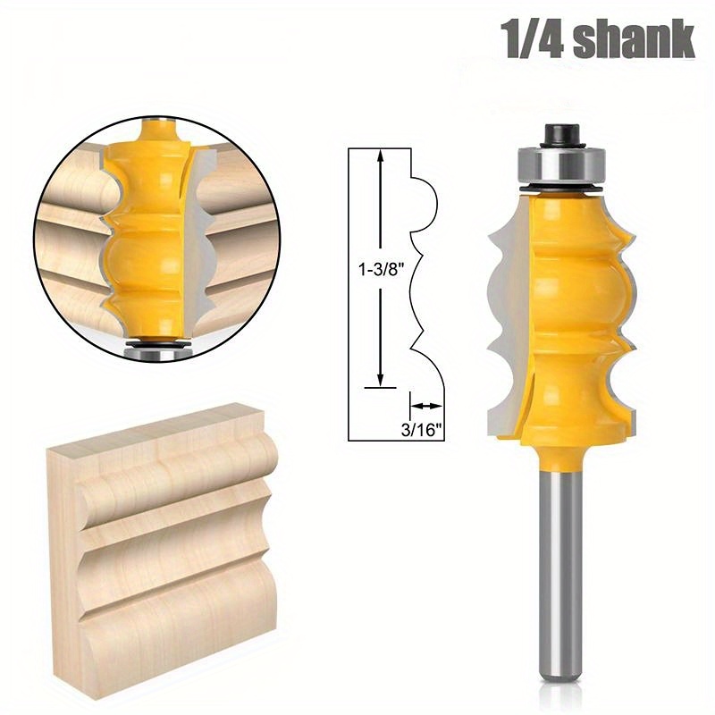 

- Molding Router Bit - 1/4" , Woodworking For Trimming & Milling,