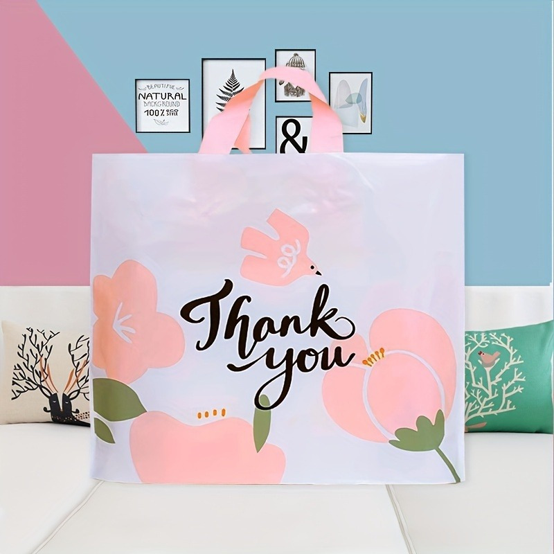 10pcs Flower Gift Bag Thank You Tote Summer Wedding Bir