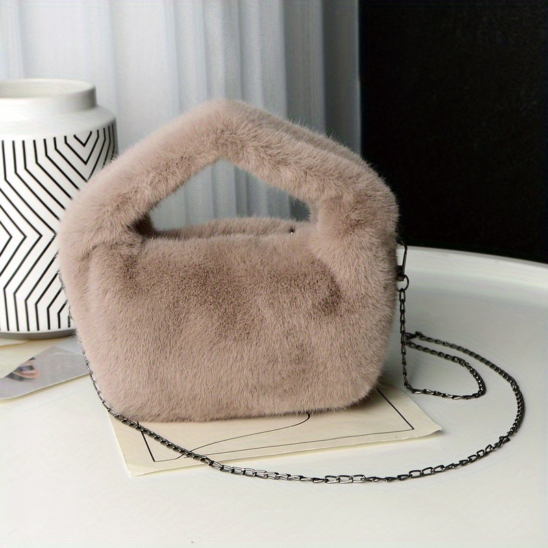 Cute Button Plush Handbag, Kawaii Furry Crossbody Bag, Autumn And Winter Tote  Bag For Women - Temu Austria