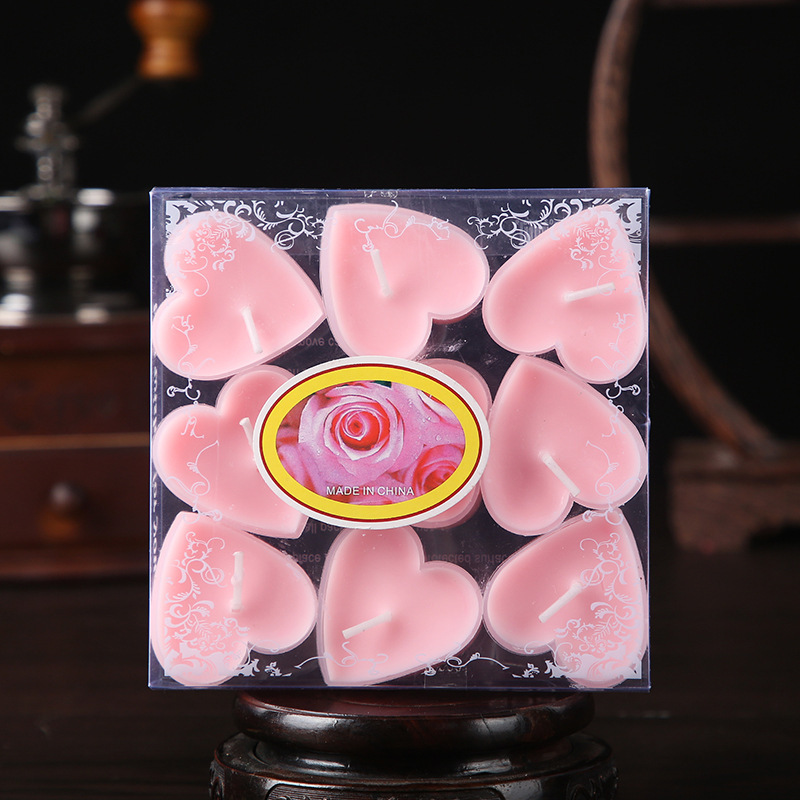 9pcs Heart Shaped Scented Candle
