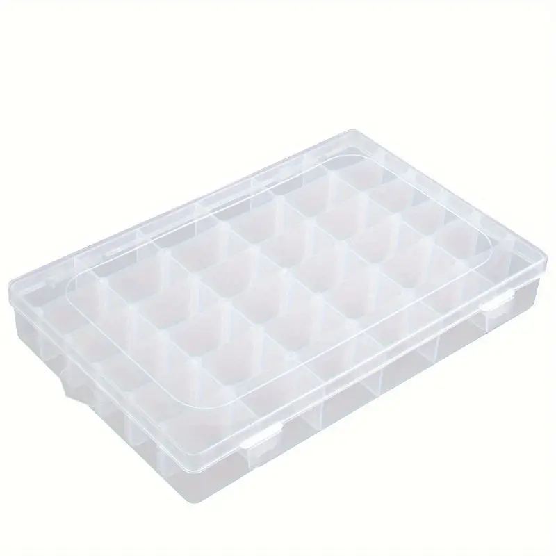 Storage Box Clear Plastic Box Removable Dividers Diy Craft - Temu Canada