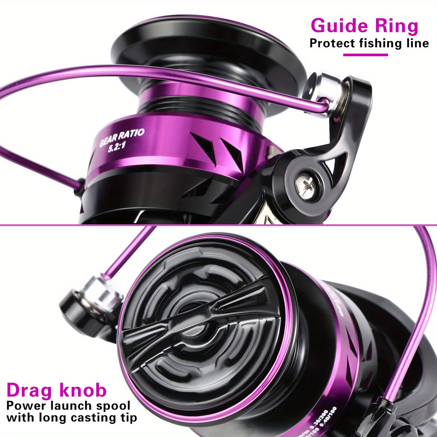 1000~6000 Series 5.2:1 Gear Ratio Spinning Reel Durable - Temu Malaysia