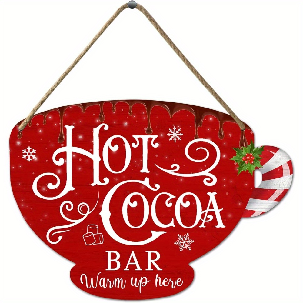 Custom Signs Personalized Christmas Winter Hot Cocoa Bar - Temu