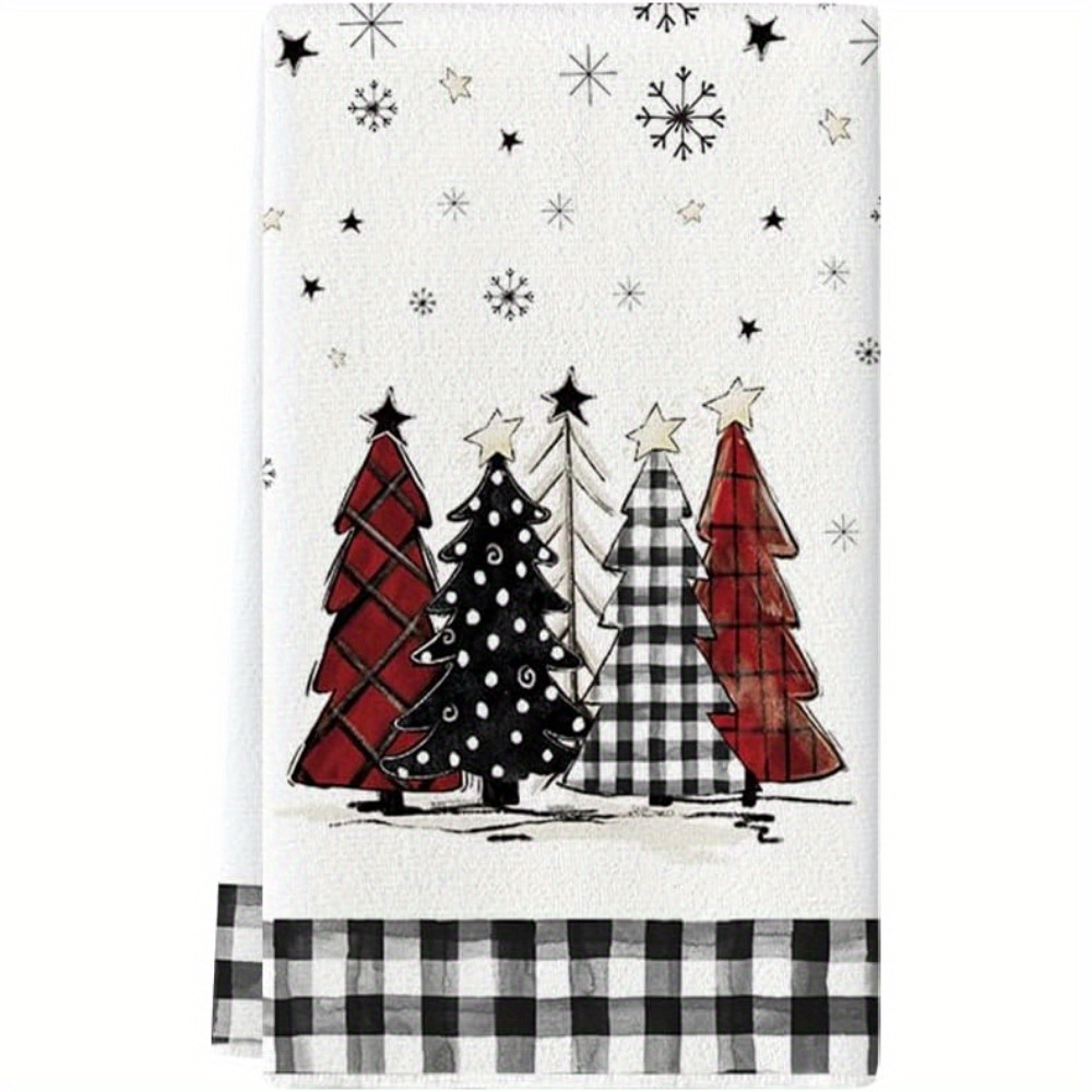Christmas Tableware Towels Christmas Decorations Black And - Temu