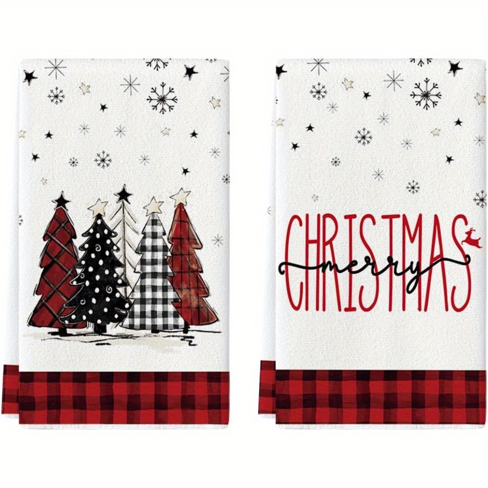 Hand Towels Napkin Christmas Hand Towels Black And White - Temu