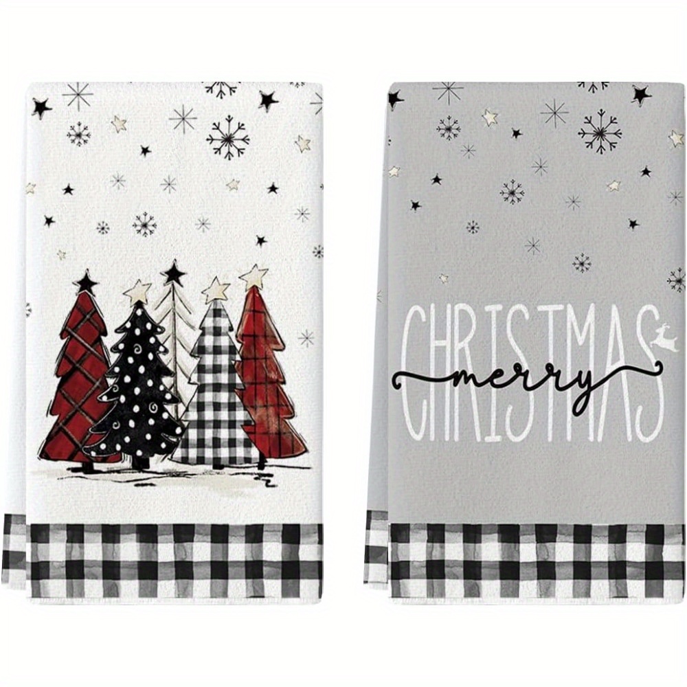 Christmas Hand Towels Christmas Kitchen Towels Soft Cleaning - Temu