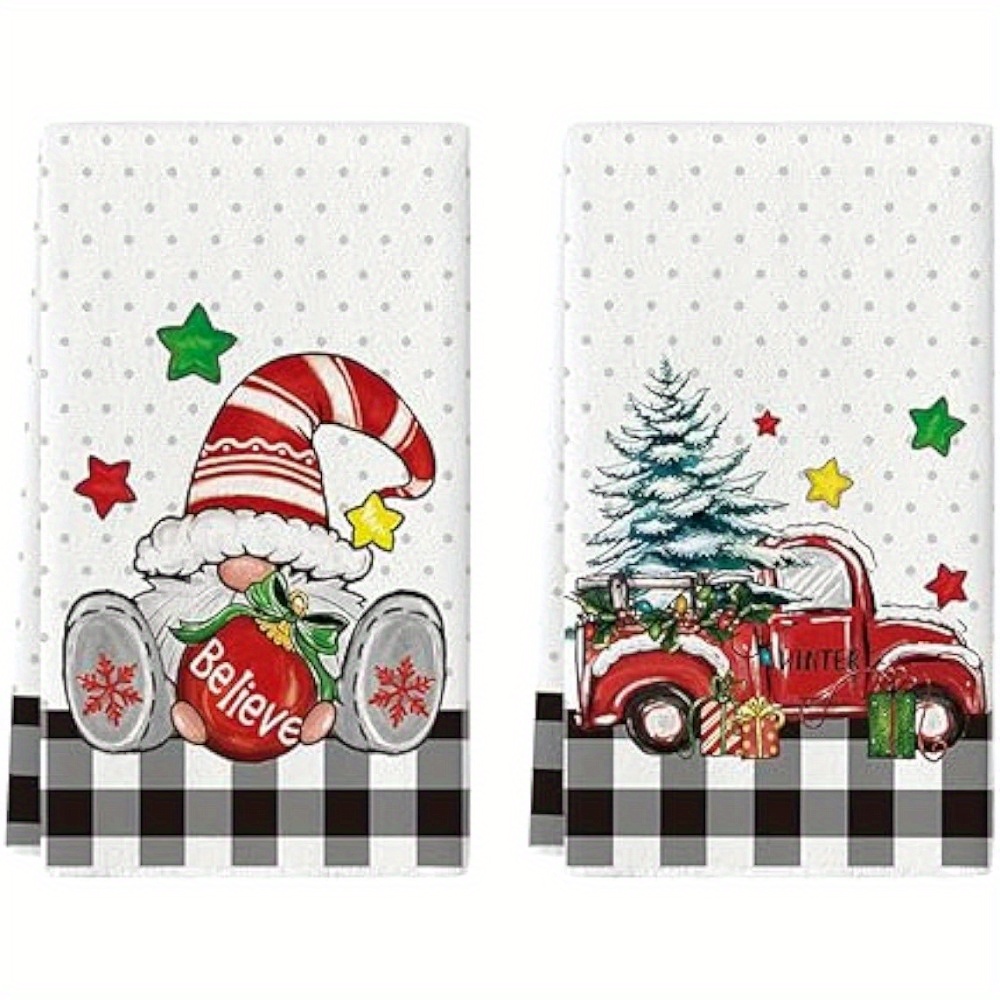 Gnome christmas hand discount towels