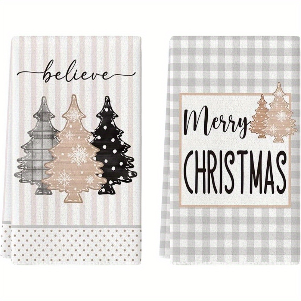 Christmas Hand Towels, Merry Christmas Buffalo Plaid Pattern Scouring Pad,  Christmas Kitchen Decoration, Ultra-fine Fiber Tea Towels, New Home  Bathroom Housewarming Gifts - Temu
