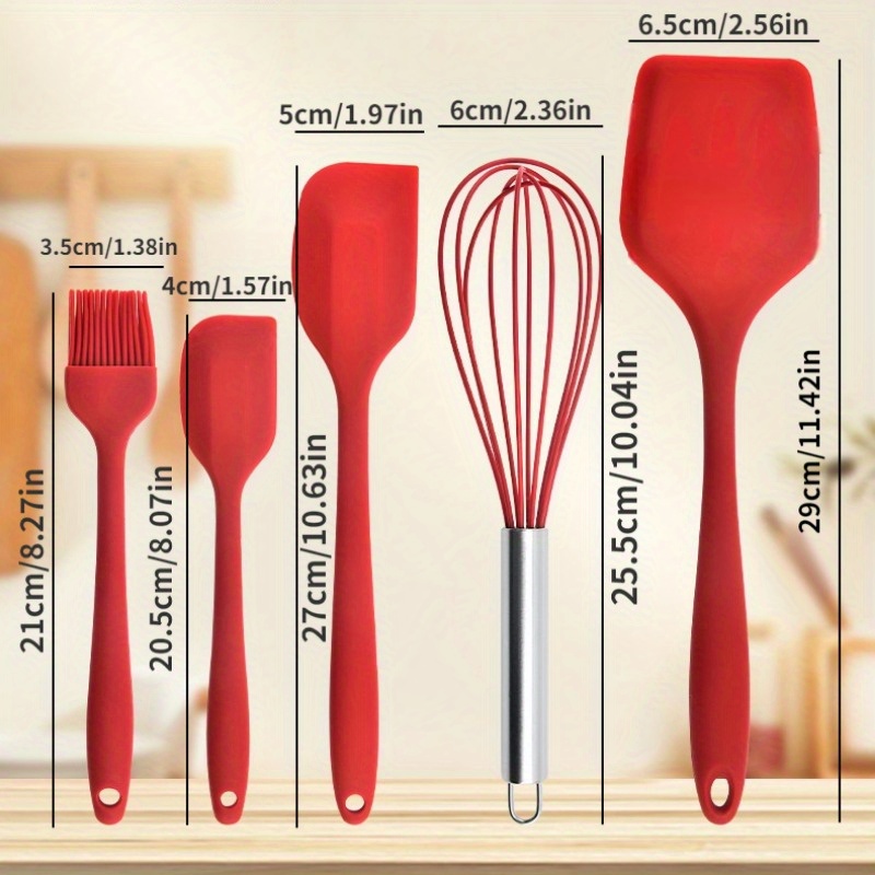 Silicone Utensil Set, Kitchen Utensil Set, Safety Cooking Utensils Set,  Non-stick Cooking Utensils Set With Slotted Turner Egg Beater Small Scraper  Oil Brush, Washable Modern Cookware, Kitchen Stuff, Kitchen Gadgets, Kitchen  Essentials 