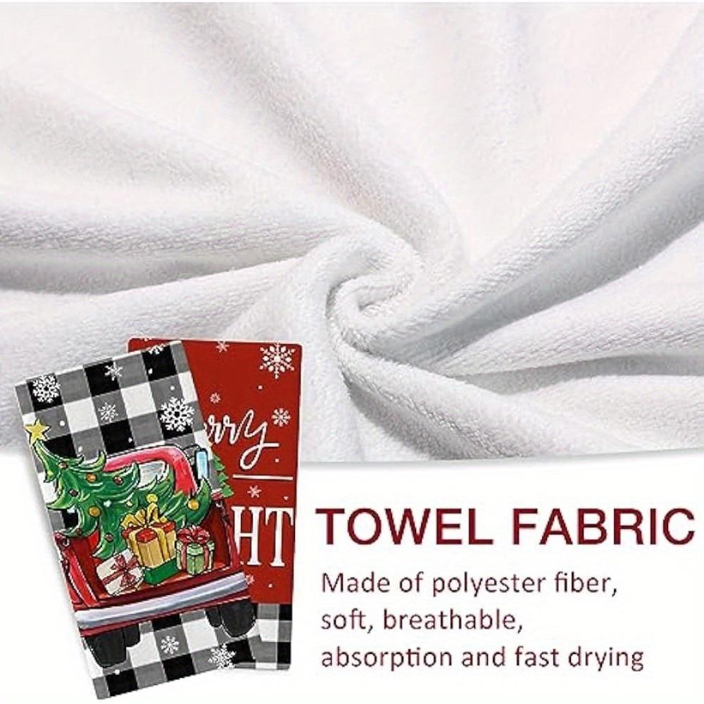 Christmas Hand Towels, Merry Christmas Buffalo Plaid Pattern Scouring Pad,  Christmas Kitchen Decoration, Ultra-fine Fiber Tea Towels, New Home  Bathroom Housewarming Gifts - Temu