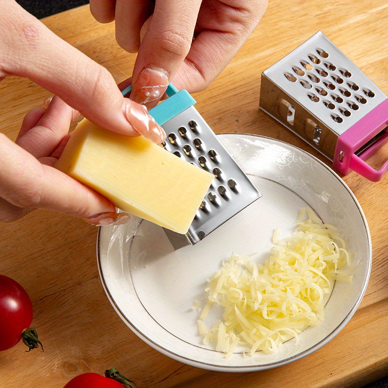 4-Sided Stainless Steel Box Grater, Best for Parmesan Cheese