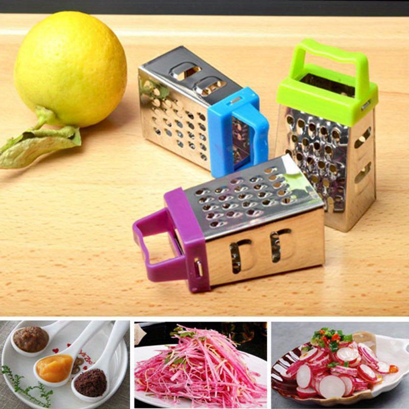 Box Grater,Professional Cheese Grater,Stainless Steel Handheld
