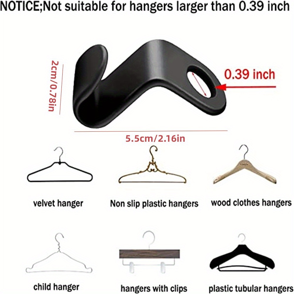 Clothes Hanger Connector Hooks 30 PCS, Hanger Extender Clips