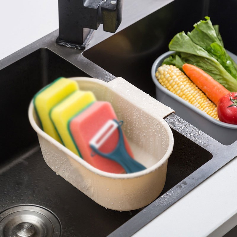 1pc PP Sink Drain Rack, Minimalist Over The Sink Drying Rack For