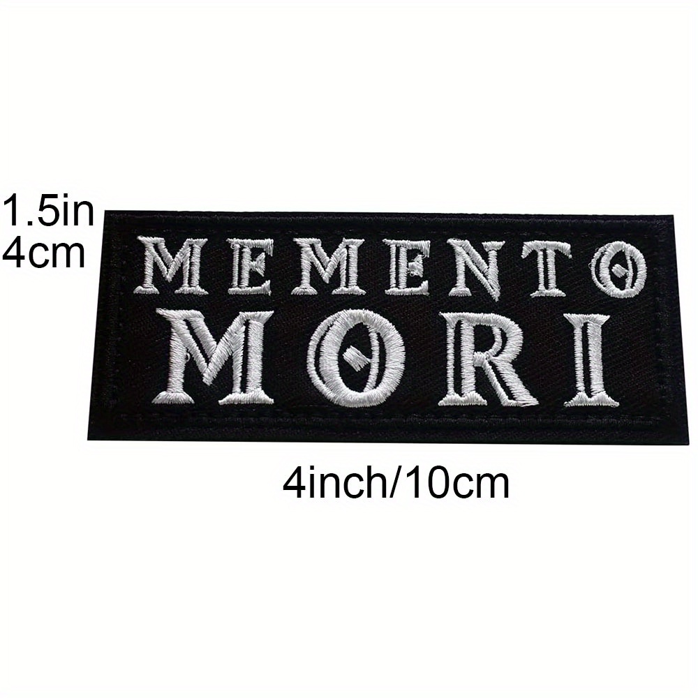 Memento Mori Warning Embroidered Hook Loop Fastener Patch - Temu