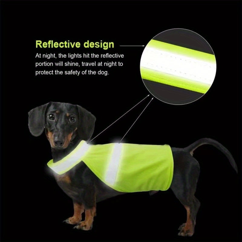 Reflective Dog Vest Clothes, High Visibility Breathable Jacket For