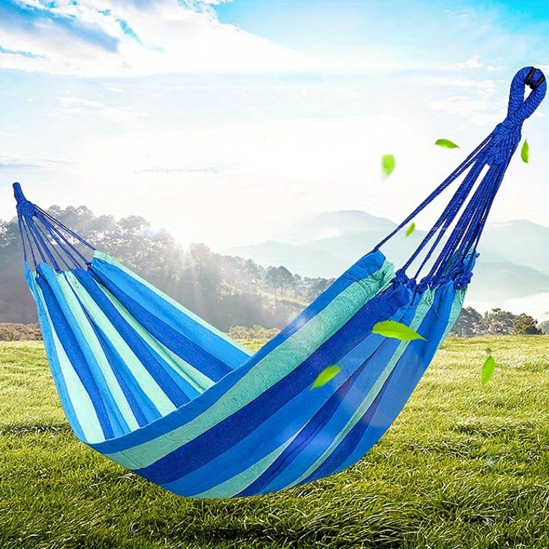 68 X 32 Inch Red Canvas Garden Hammock – Portable Outdoor Camping & Beach Swing Bed