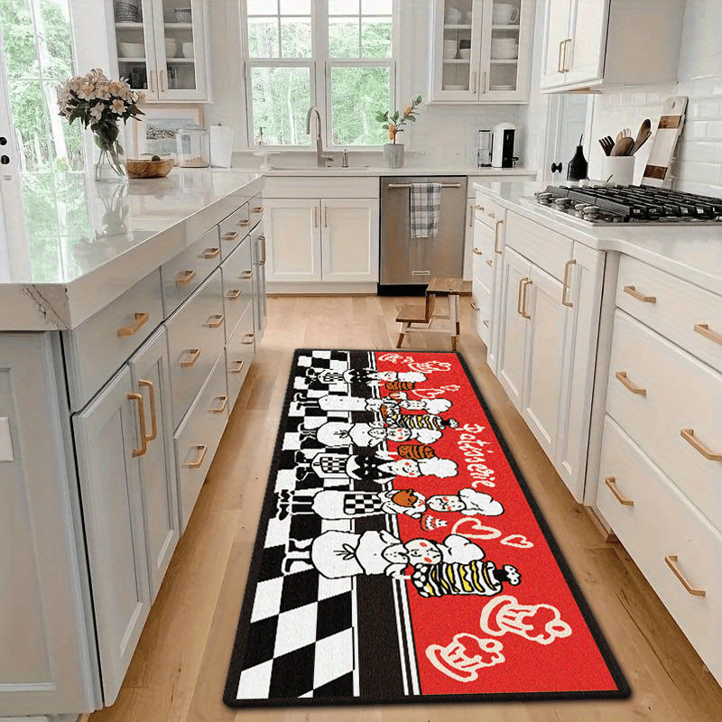 Kitchen Decor Area Rug Kitchen Non slip Carpet Cartoon Chef - Temu