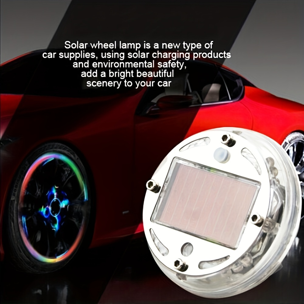 Solar Smart Led Tire Valve Lights Automobile Car Wheel - Temu