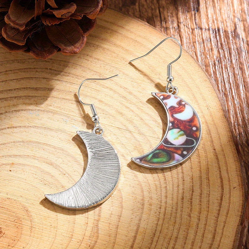 Crescent moon shaped on sale earrings