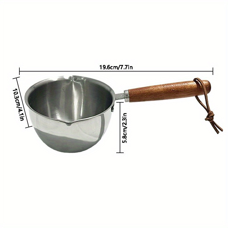 150ml Mini Stainless Steel Sauce Pan with Dual Pour Spout for