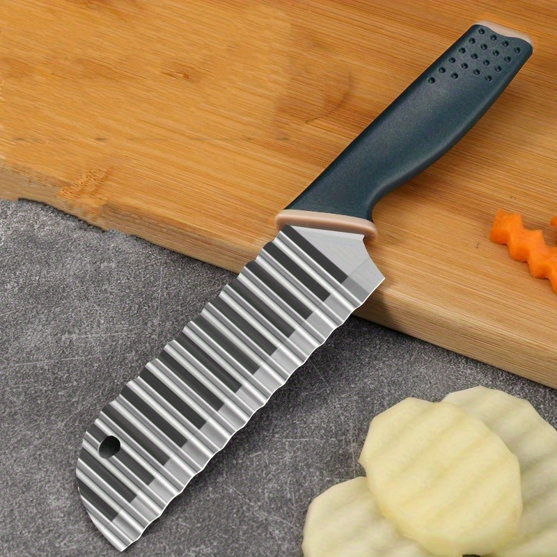 Wave Potato Slicer French Fry Crinkle Chips Vegetables Knife Cutter Wavy  Zig Zag