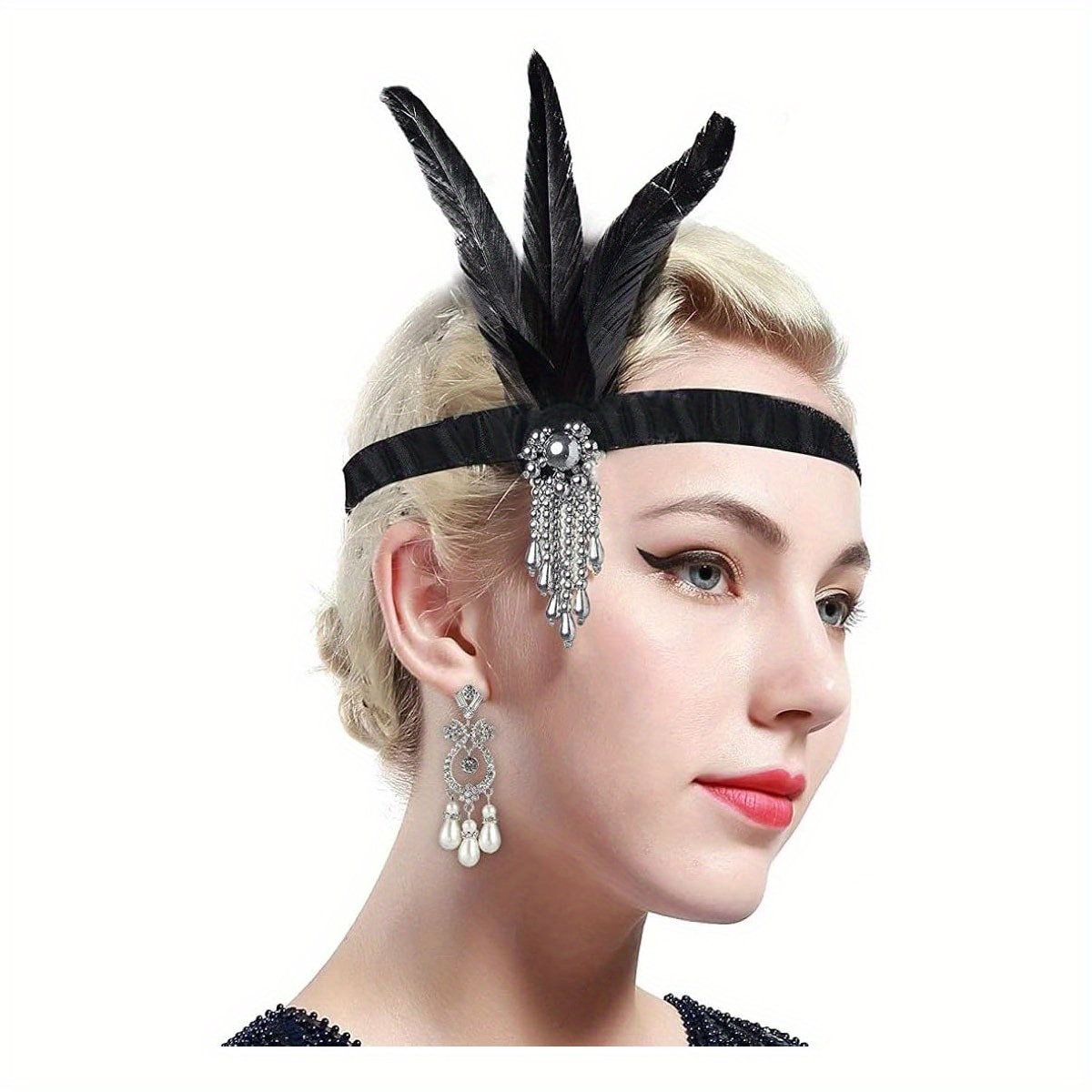 Gorgeous 1920s Mardi Gras Feather Headband Perfect For - Temu