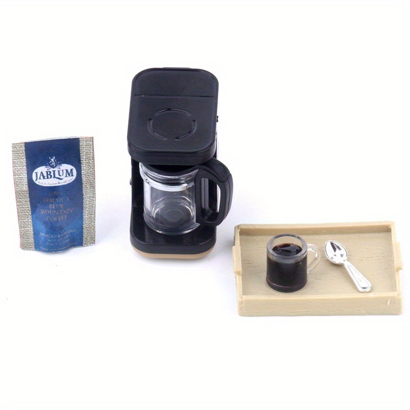 DIY Miniature French Press Coffee Maker mini food for DollHouse 