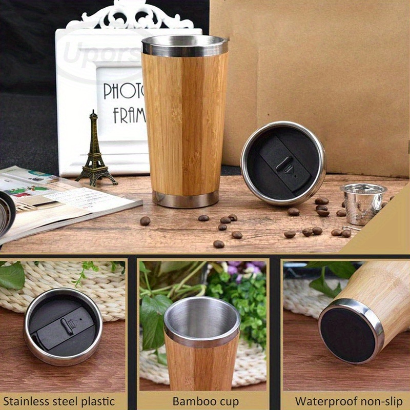 Bamboo Mug with Leak Proof Lid