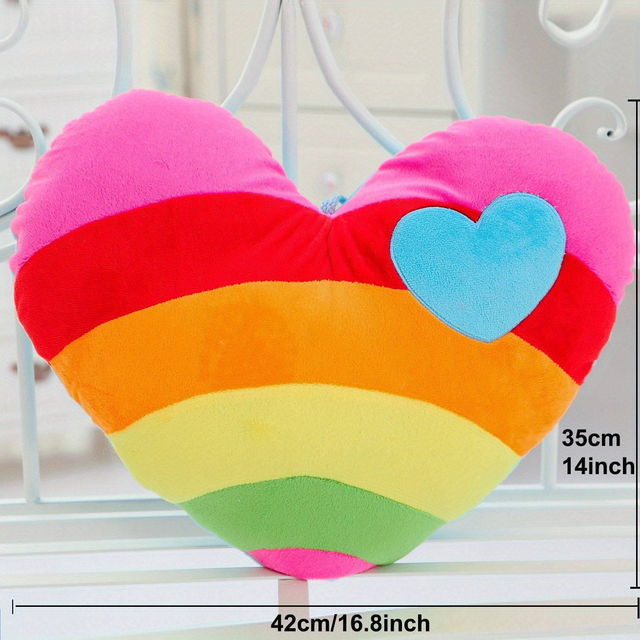 Heart Shaped Throw Pillow Cushion Long Plush Cushion - Temu