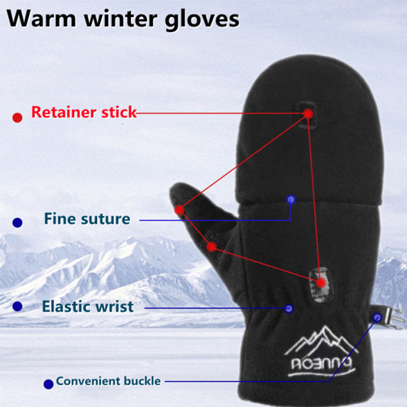 Guantes de esquí cálidos para mujer, manoplas de invierno para