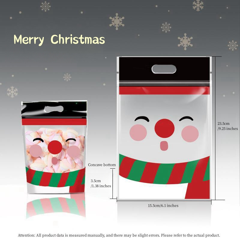 Christmas Candy Bags Snack Bags Ziplock Bags Food Candy Packaging Bags  Snack Zipper Sealed Bags - Temu