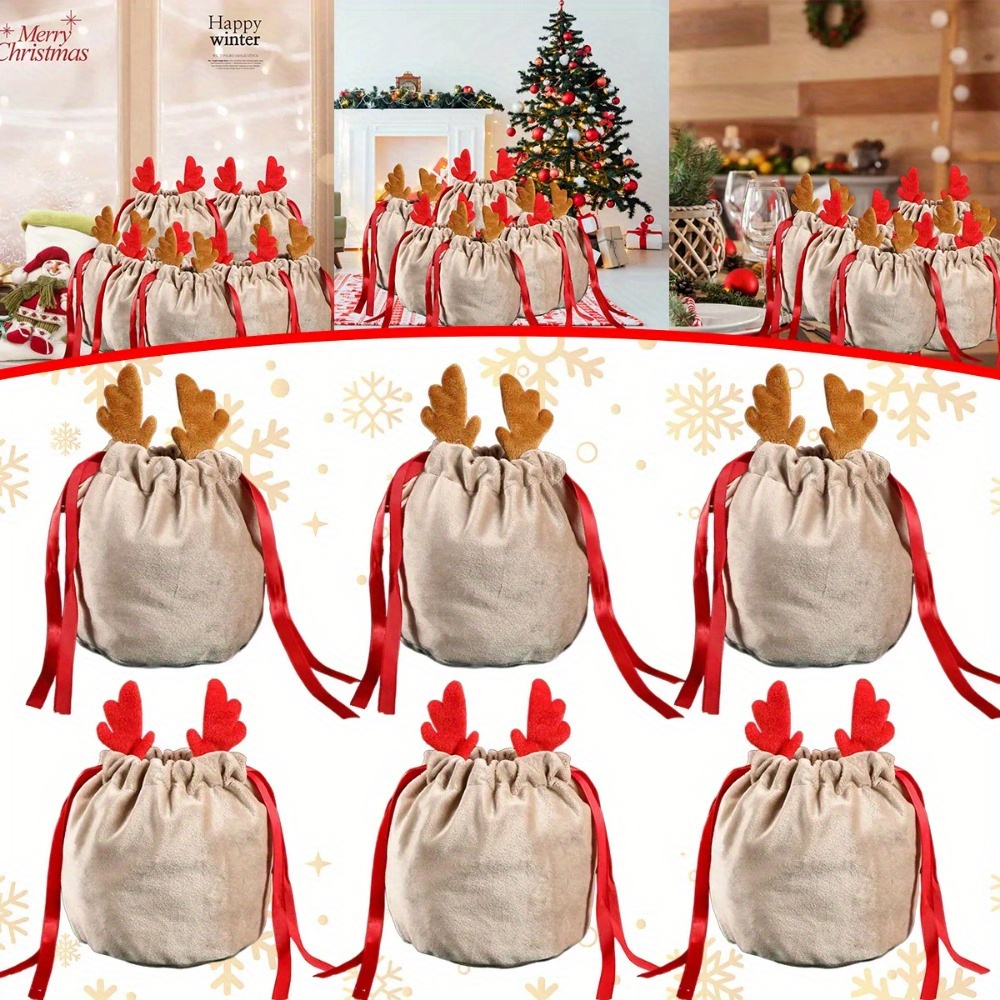 20 Piezas Bolsas Regalo Cordón/bolsas Regalos Navidad - Temu Chile
