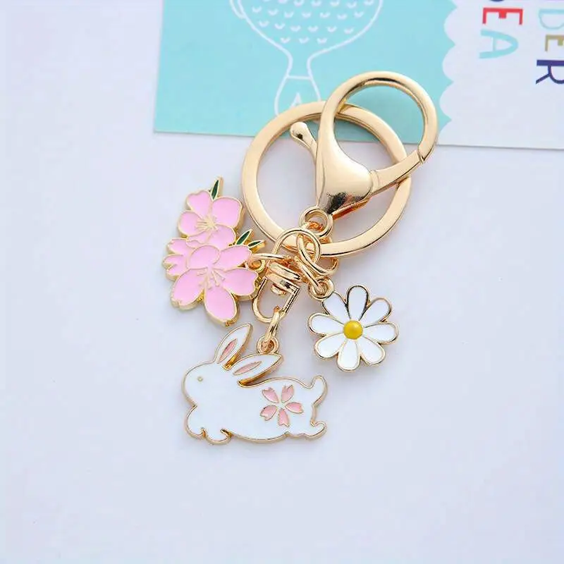 Cute Drip Oil Rabbit Keychain Creative Small Gift For Men Bag Ornament cute-drip-oil-rabbit-keychain-creative-small-gift-for-men-bag-ornament